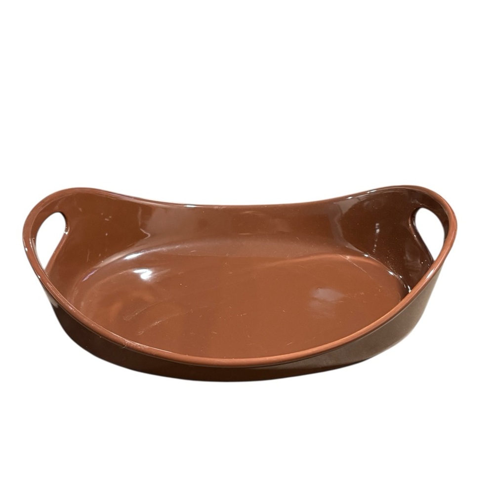 Rachael Ray Brown Stoneware Oval Baker Casserole 2.25 Quart  Dish